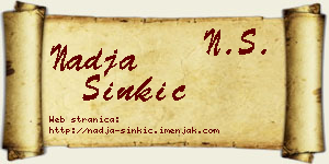 Nadja Sinkić vizit kartica